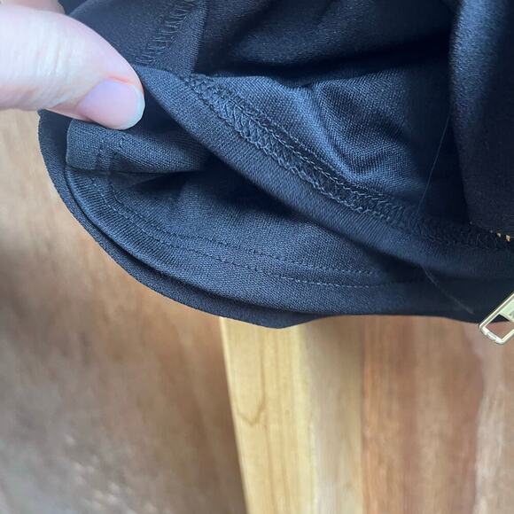 Betsy & Adam Melanie Dress Black Bell Sleeve Sheath Size 10 - Picture 7 of 9